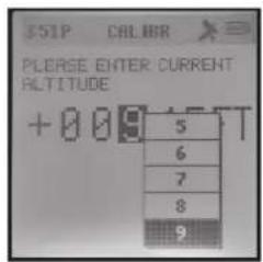551P COLOR PLEASE ENTER CURRENT ALTITUDE +0 0 9 45T 5 6 7 8 9