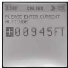 350P COLOR PLEASE ENTER CURRENT ALTITUDE +00945FT