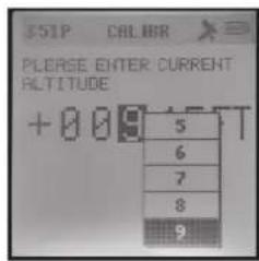 F51P CALIBOR PLEASE ENTER CURRENT ALTITUDE +0 0 9 45T 5 6 7 8 9