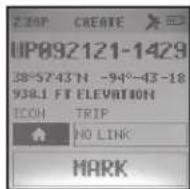 BUSHNELL BackTrack Mini GPS - Waypoint Saving Shortcut: - 9
