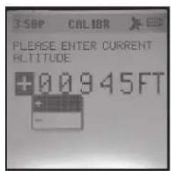 3:50P CALIBR PLEASE ENTER CURRENT HLITITUDE +00945FT
