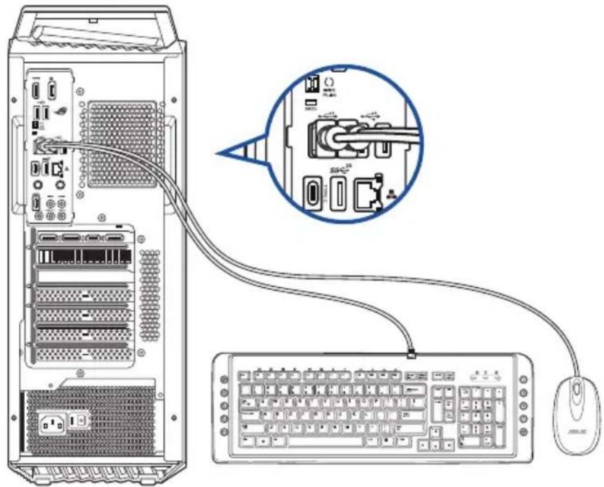 ASUS G15CE - Connector un clavier et une souris USB - 1