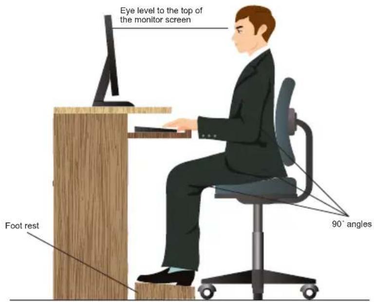 ASUS G15CE - Posture recommandée lors de l'utilisation de l'ordinateur - 1