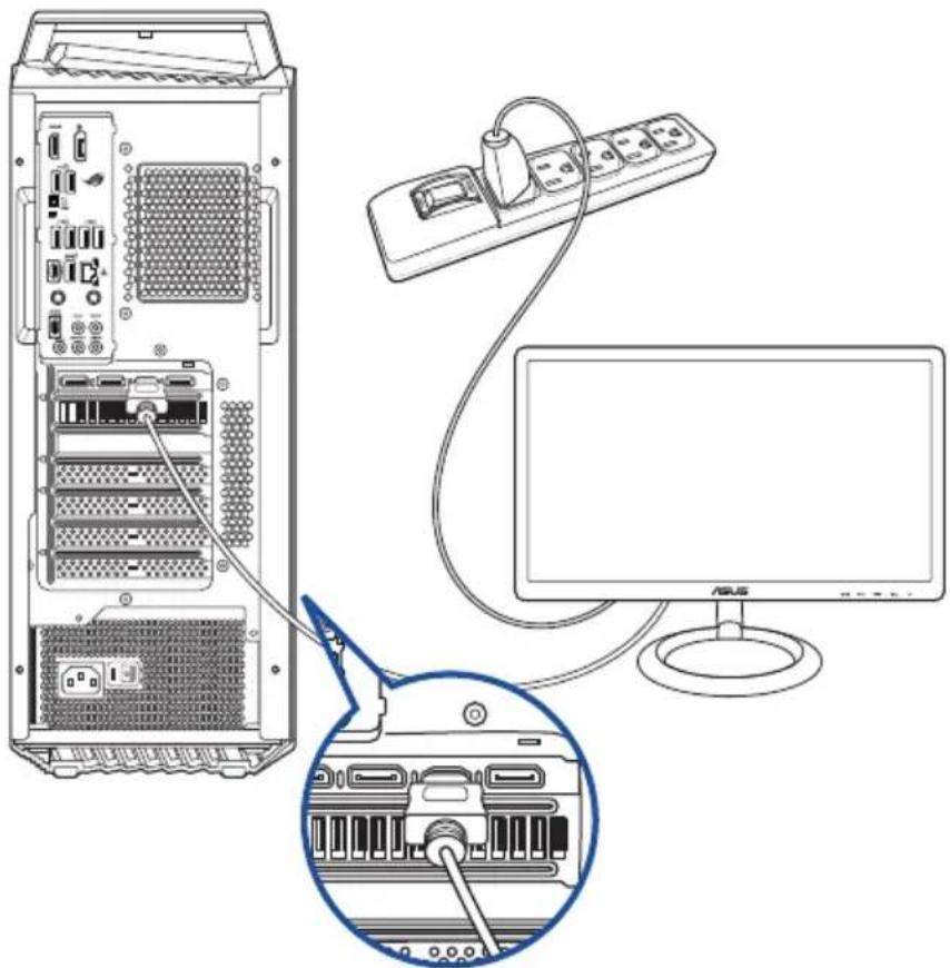 ASUS G15CE - Pour connecter un moniteur externe à la carte graphique ASUS : - 2