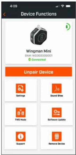 BUSHNELL Wingman Mini - GERÄTEFUNKTIONEN - 1