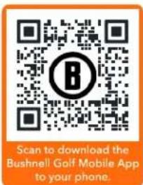 Scan to download the Bushnell Golf Mobile App to your phone.