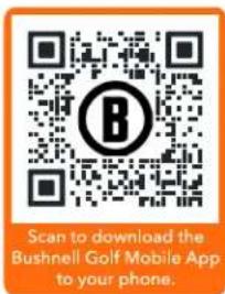 Scan to download the Bushnell Golf Mobile App to your phone.