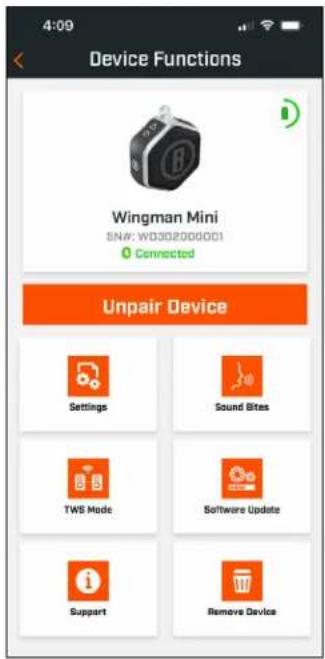 BUSHNELL Wingman Mini - 设备功能 - 1