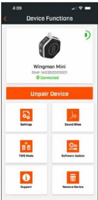 BUSHNELL Wingman Mini - ENHEDSFUNKTIONER - 1