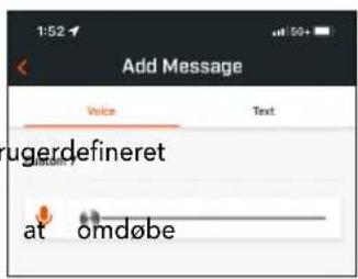 Add Message Voice Text rugerdefineret at omdøbe
