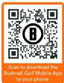 Scan to download the Bushnell Golf Mobile App to your phone.
