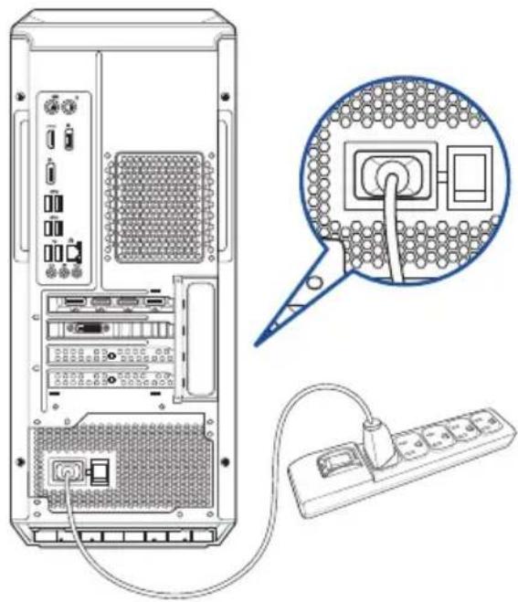 ASUS G10CE - Connector le cordon d'alimentation - 1