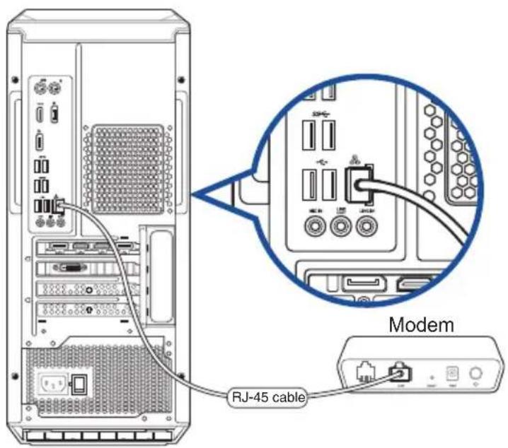 ASUS G10CE - Connexion via un modem câble/DSL - 2