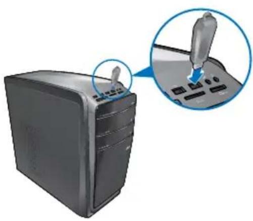 ASUS Essentio CG8350 - Pour connecter un périphérique de stockage USB : - 1