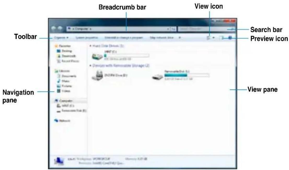 ASUS Essentio CG8350 - To launch Windows Explorer: - 1