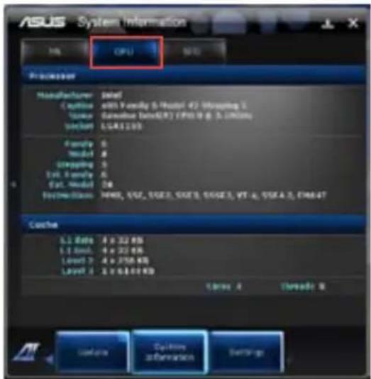 ASUS Essentio CG8350 - Menu d'informations du système - 3