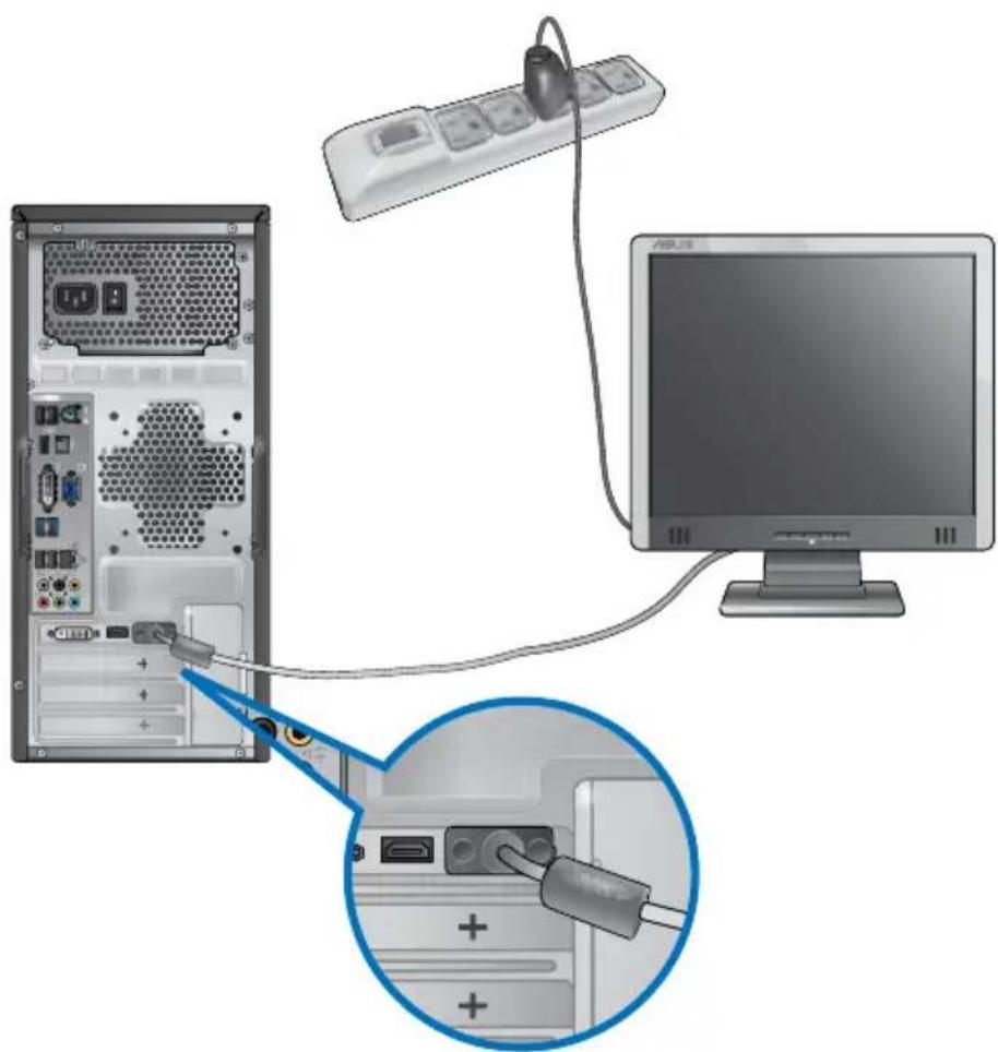 ASUS Essentio CG8350 - Pour connecter un moniteur externe à la carte graphique ASUS : - 2