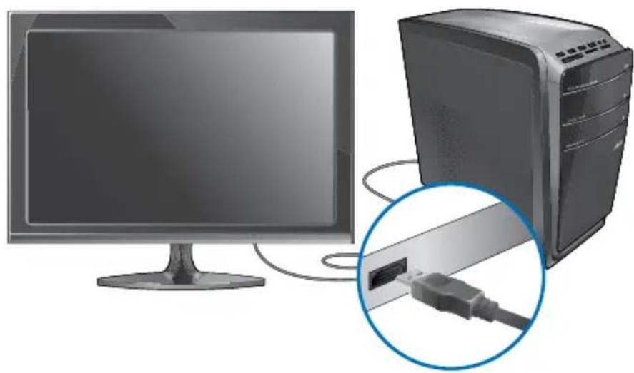ASUS Essentio CG8350 - Connector un téléviseur HD - 2