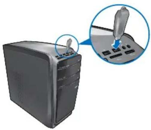 ASUS Essentio CG8350 - To connect a USB storage device: - 1