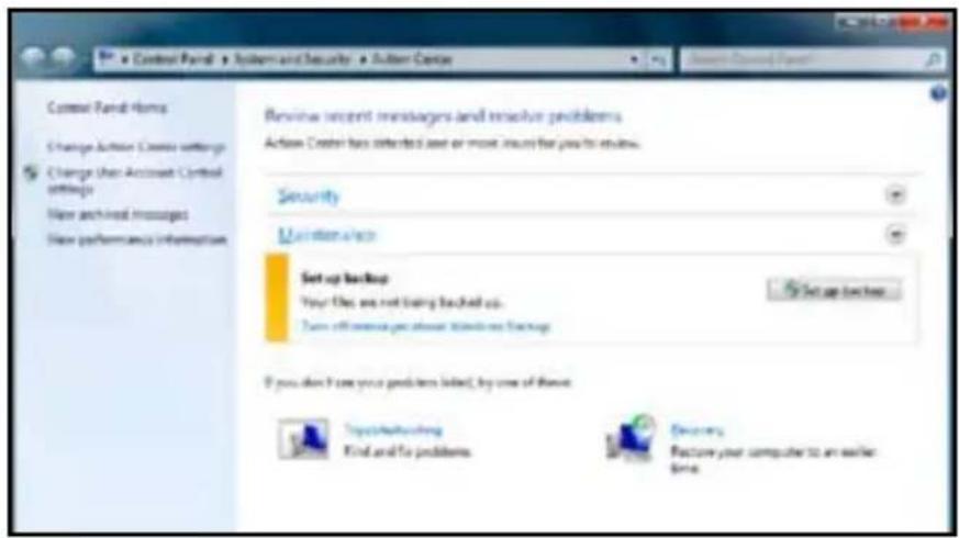 ASUS Essentio CG8350 - Inicio del panel Action Center (Centro de actividades) de Windows® 7 - 2