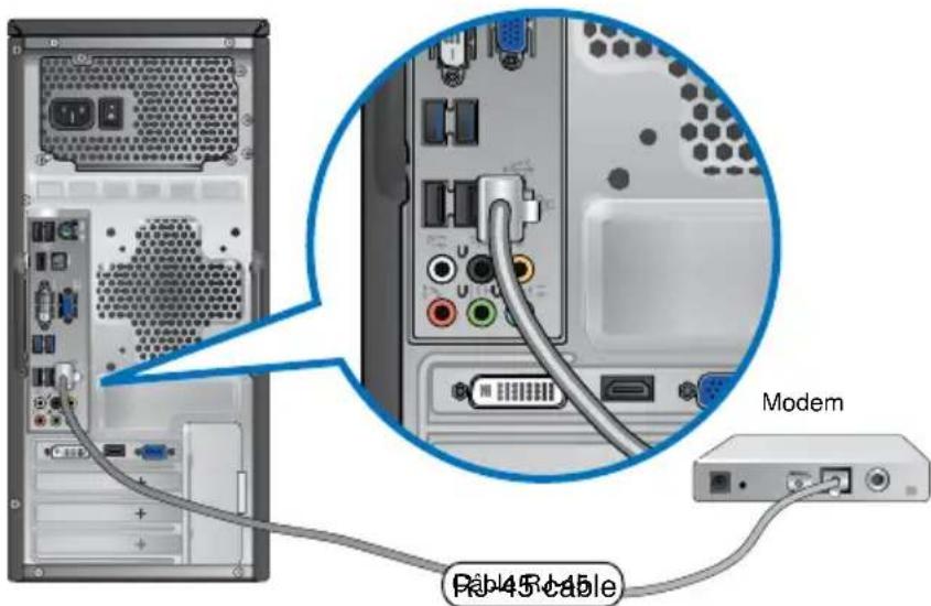 ASUS Essentio CG8350 - Connexion via un modem câble/ADSL - 2