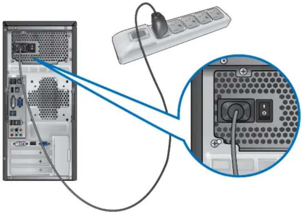 ASUS Essentio CG8350 - Connecting the power cord - 1