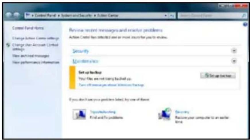 ASUS Essentio CG8350 - Launching Windows® 7 Action Center To launch Windows® 7 Action Center: - 2