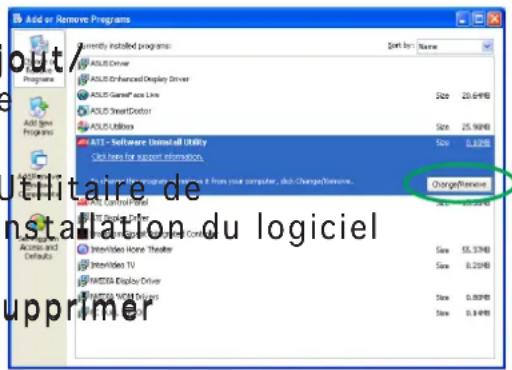 ASUS A9600XT/TVD/128M - Désinstaller le pilote d'affichageDésinstaller le pilote d'af - 1