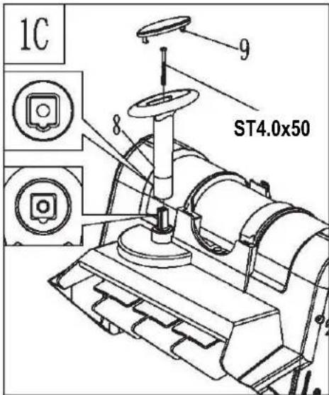 Earthwise SN74016 - Ajuster le bouton (Fig. 1C) - 1