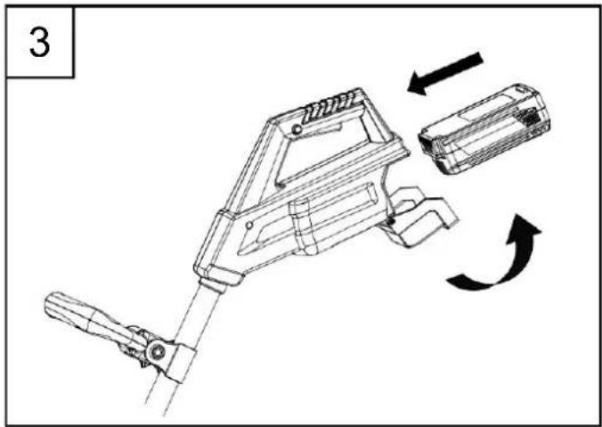 Earthwise SN74016 - Install battery - 1