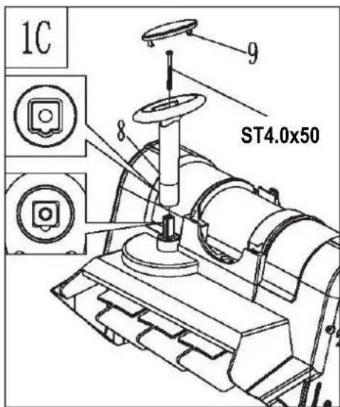 Earthwise SN74016 - Motor housing (Fig. 1B) - 2
