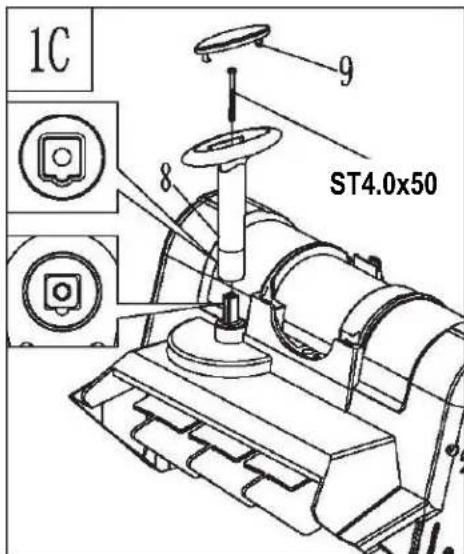 Earthwise SN74016 - Perilla de ajuste (Fig. 1C) - 1