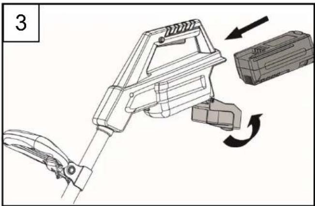 Earthwise SN74016 - Installation de la batterie - 1