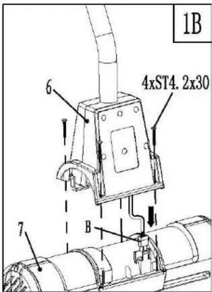 Earthwise SN74016 - Caja del motor (Fig. 1B) - 1