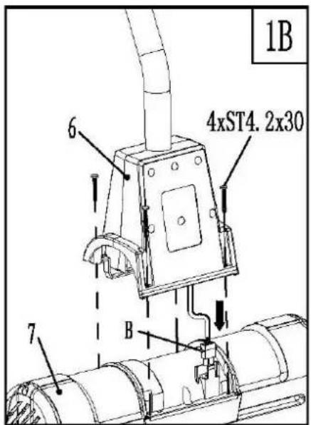 Earthwise SN74016 - Motor housing (Fig. 1B) - 1