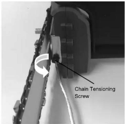 Earthwise CS33014 - INSTALLING/ REPLACING THE BAR AND CHAIN - 2