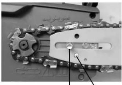 Earthwise CS33014 - INSTALLING/ REPLACING THE GUIDE BAR AND CHAIN - 3