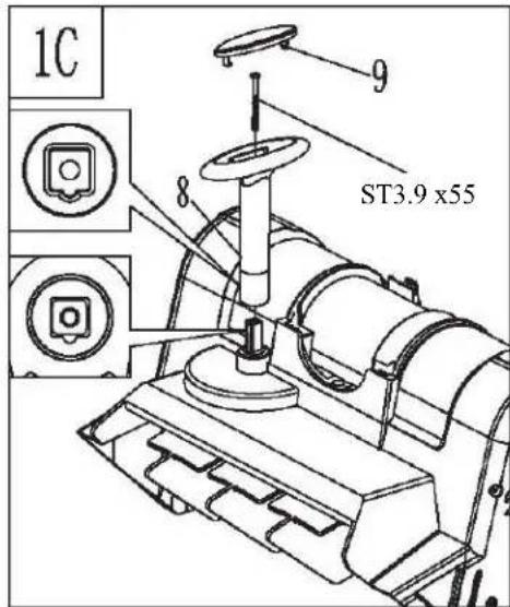 Earthwise SN70016 - Ajuster le bouton (Fig. 1C) - 1