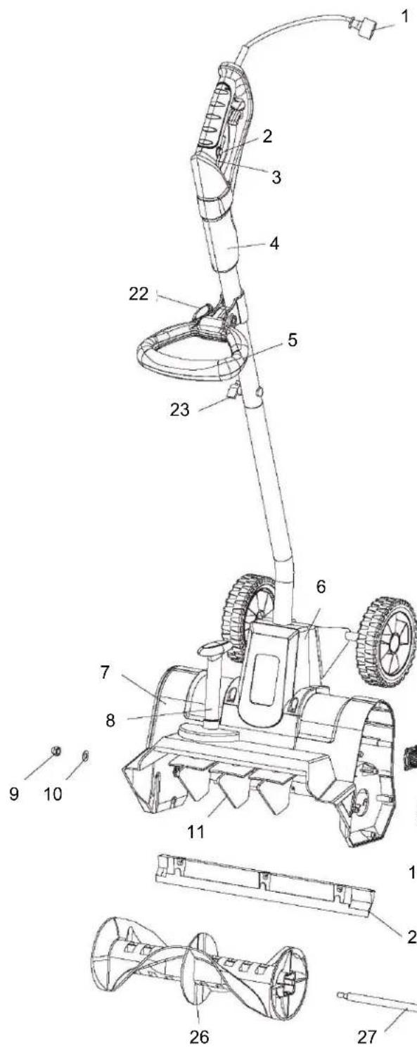 Earthwise SN70016 - LISTA DE PIEZAS - 1