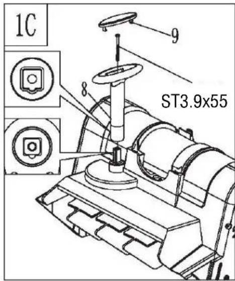 Earthwise SN70016 - Motor housing (Fig. 1B) - 2
