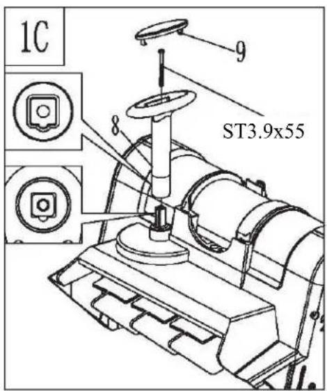 Earthwise SN70016 - Perilla de ajuste (Fig. 1C) - 1