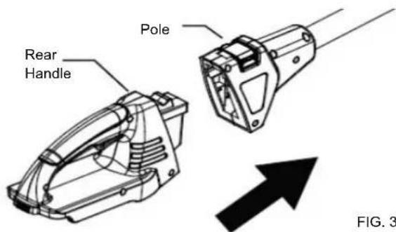 Earthwise CVPS43010 - CONVERTING FROM CHAIN SAW TO POLE SAW - 3