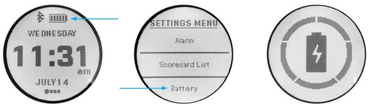 WEDNESDAY 11:31 am JULY14 SETTINGS MENU Alarm Scorecard List Battery