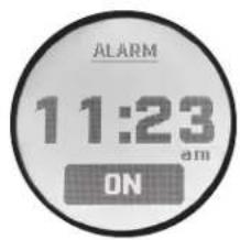 ALARM 11:23 d.m ON