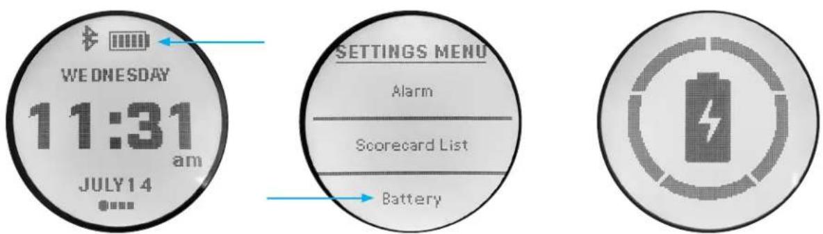 WEDNESDAY 11:31 am JULY14 SETTINGS MENU Alarm Scorecard List Battery
