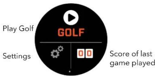 Play Golf GOLF Settings 00 Score of last game played