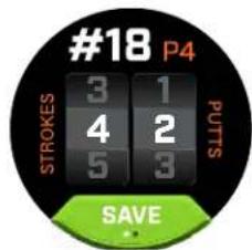 #18 P4 STROKES 3 1 4 2 5 3 PUTS SAVE +