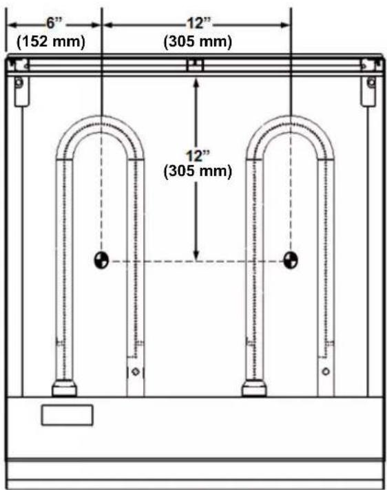 6" (152 mm) 12" (305 mm) 12" (305 mm)