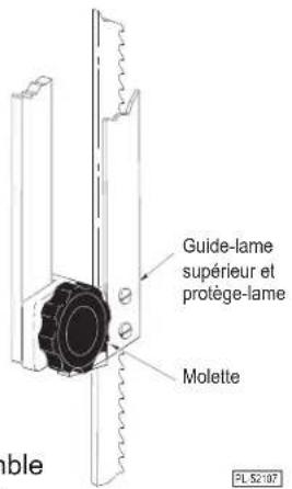 Hobart 6801 - ENSEMBLE DE GUIDE-LAME SUPÉRIEUR ET PROTÈGE-LAME - 1