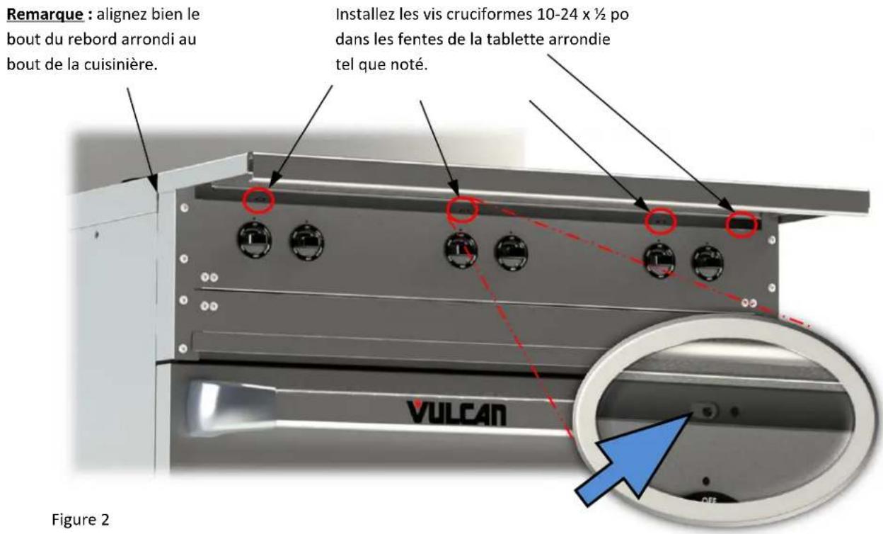 Vulcan EV60SS - INSTALLATION DE L'ACCESSOIRE REBORD AVANT ARRONDI - 2